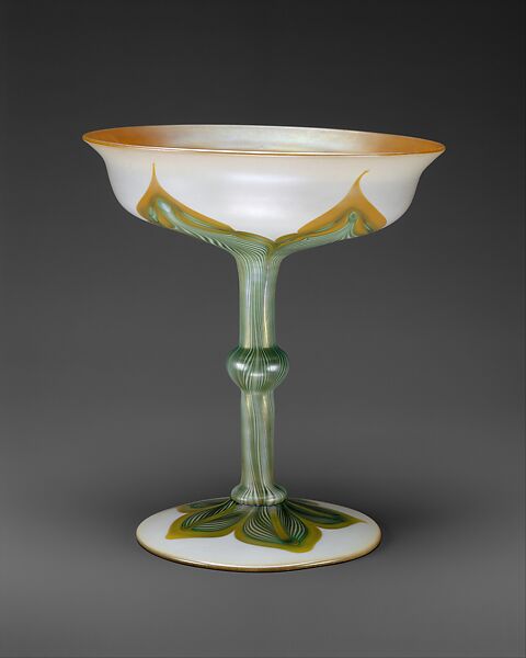 Chalice, Quezal Art Glass and Decorating Company (1901–ca. 1924), Blown glass, American 