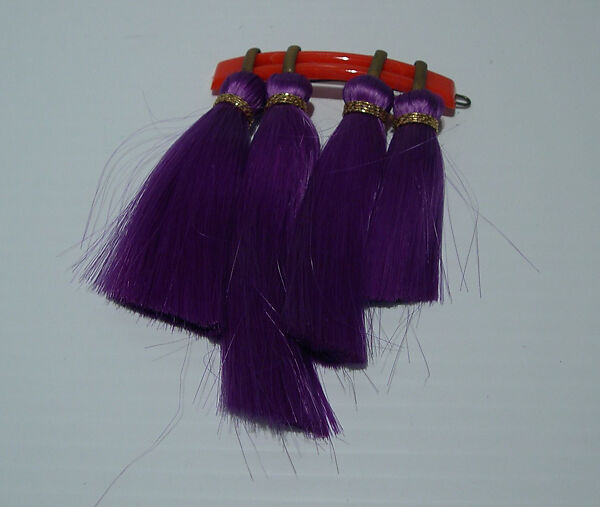 Hairpin, Giorgio di Sant'Angelo (American, born Italy, 1933–1989), synthetic fiber, plastic, metal, American