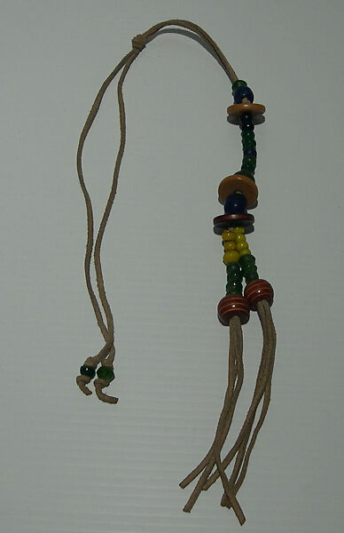 Necklace, Giorgio di Sant&#39;Angelo (American, born Italy, 1933–1989), leather, synthetic, American 