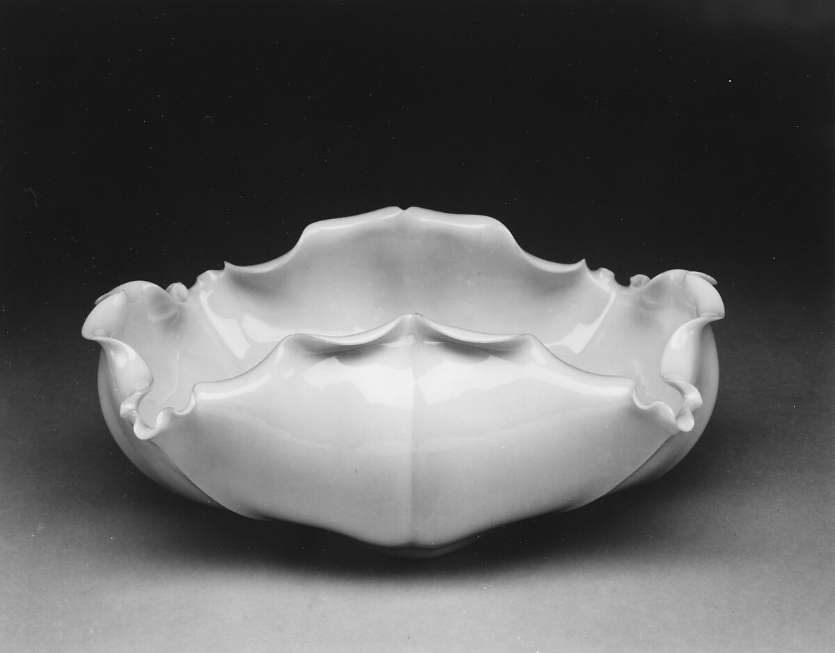 Bowl, Willets Manufacturing Company (American, 1879–1908), Belleek porcelain, American
