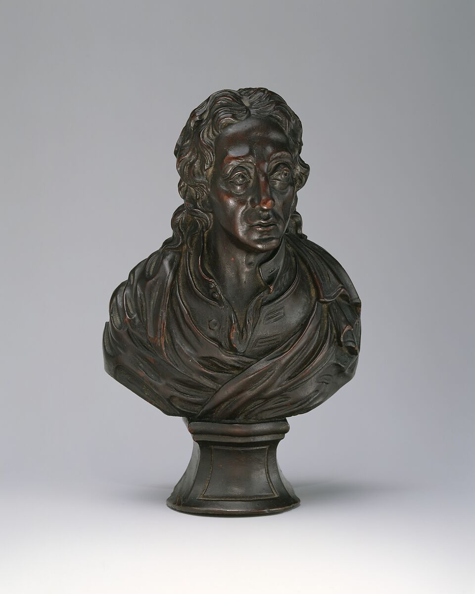 Bust of John Locke, Attributed to Martin Jugiez (active 1762–1815), Mahogany, American 