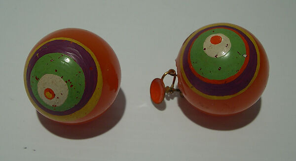 Earrings, Giorgio di Sant&#39;Angelo (American, born Italy, 1933–1989), plastic, metal, American