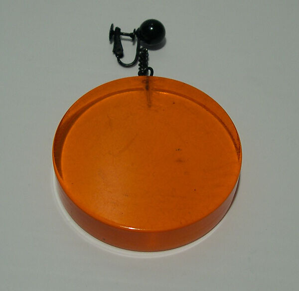 Earrings, Giorgio di Sant&#39;Angelo (American, born Italy, 1933–1989), plastic, metal, American 