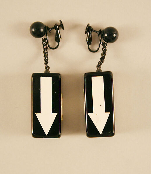 Earrings, Giorgio di Sant'Angelo (American, born Italy, 1933–1989), plastic, metal, American