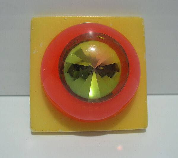 Earrings, Giorgio di Sant&#39;Angelo (American, born Italy, 1933–1989), plastic, metal, American 