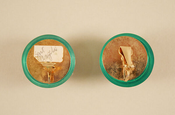 Earrings, Giorgio di Sant'Angelo (American, born Italy, 1933–1989), plastic, metal, American