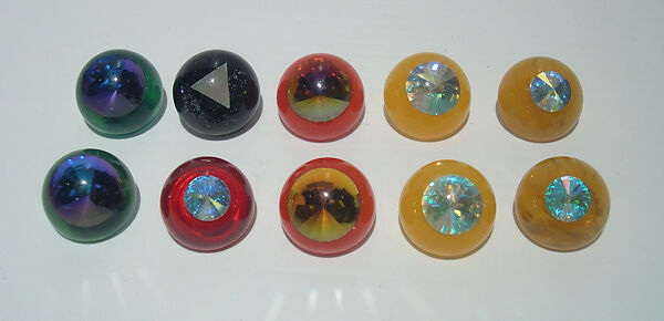 Earrings, Giorgio di Sant'Angelo (American, born Italy, 1933–1989), plastic, metal, American