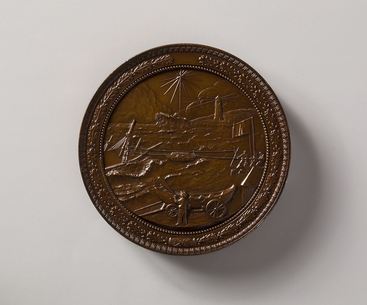Lifesaving Medal to Joseph Francis, Louis St. Gaudens (1854–1913), Bronze, American