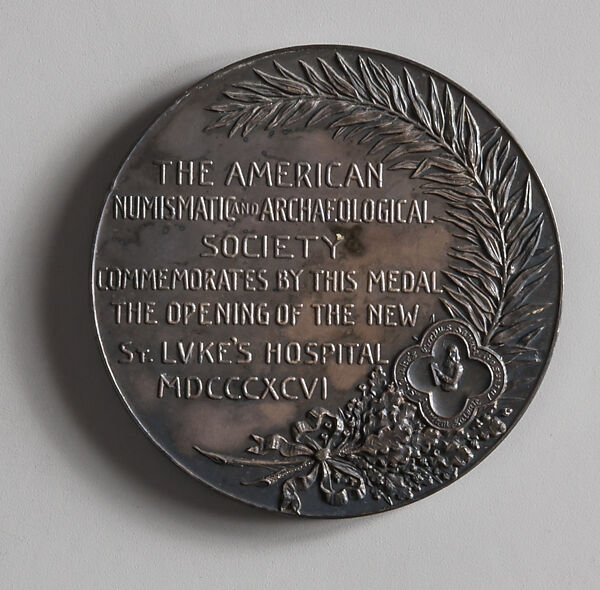 The William Augustus Muhlenberg Medal, Victor David Brenner (American, born Šiauliai, Lithuania (Shavli, Russian Empire) 1871–1924 New York), Silver, American