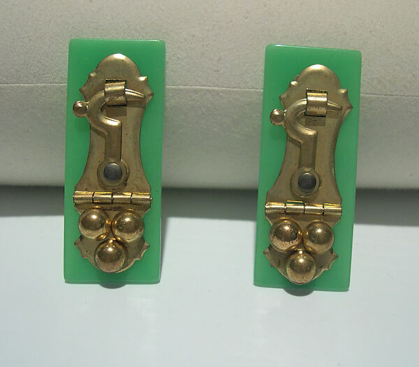 Earrings, Giorgio di Sant&#39;Angelo (American, born Italy, 1933–1989), plastic, metal, American 