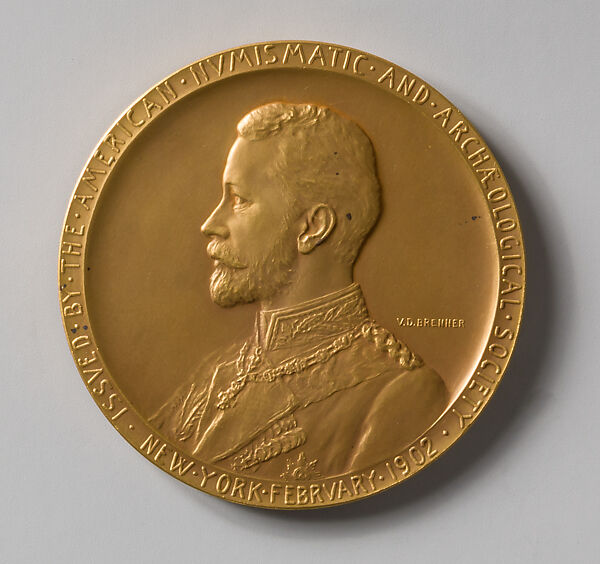 Prince Henry of Prussia, Victor David Brenner (American, born Šiauliai, Lithuania (Shavli, Russian Empire) 1871–1924 New York), Gold, American 