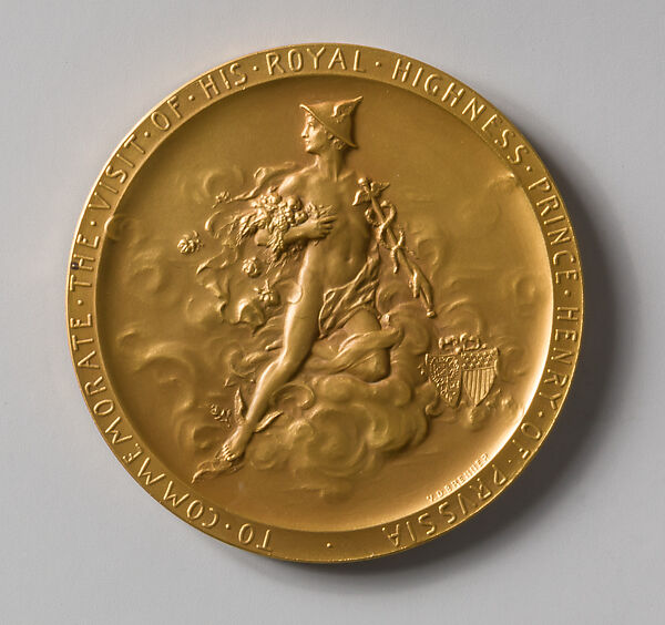 Prince Henry of Prussia, Victor David Brenner (American, born Šiauliai, Lithuania (Shavli, Russian Empire) 1871–1924 New York), Gold, American