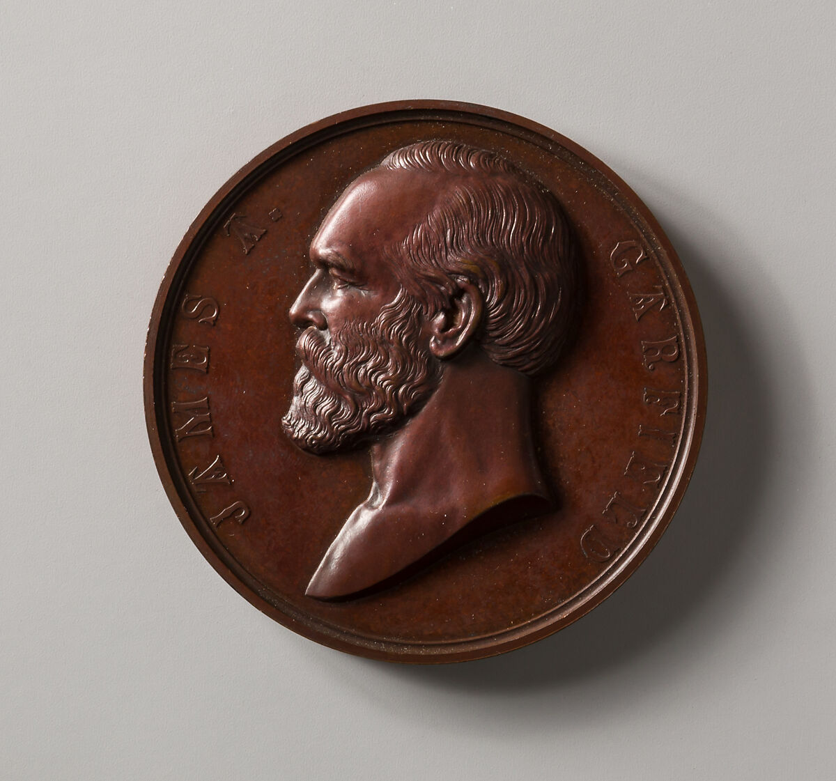 Inauguration Medal of President Garfield, Charles E. Barber (1840–1917), Bronze, American 