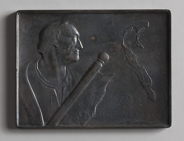 Amerigo Vespucci, Victor David Brenner (American, born Šiauliai, Lithuania (Shavli, Russian Empire) 1871–1924 New York), Silver, American 