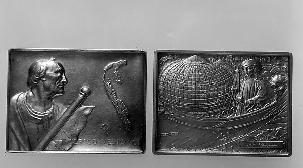 Amerigo Vespucci, Victor David Brenner (American, born Šiauliai, Lithuania (Shavli, Russian Empire) 1871–1924 New York), Silver, American