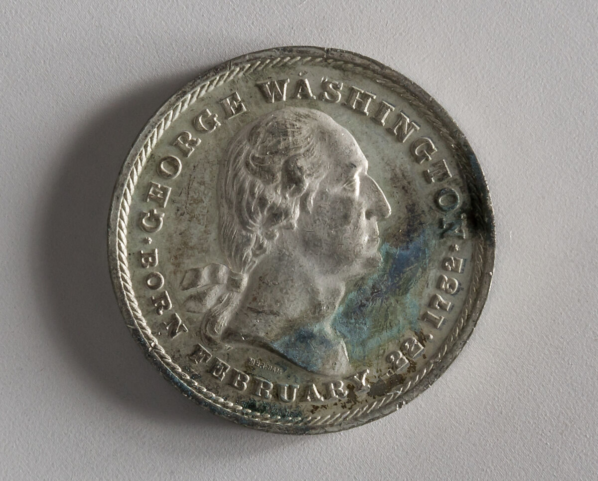 Washington and Franklin, Joseph H. Merriam, White metal, American 