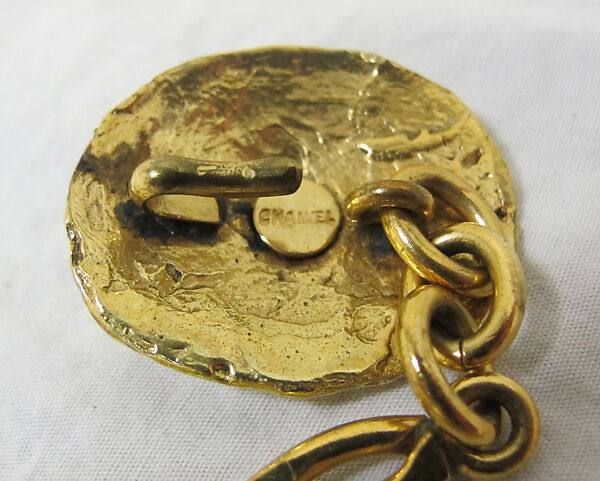 Ensemble, House of Chanel (French, founded 1910), wool, silk, metal, cotton, synthetic, mother-of-pearl, French