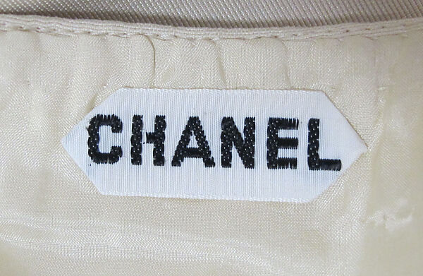 Ensemble, House of Chanel (French, founded 1910), silk, leather, cotton, metal, French