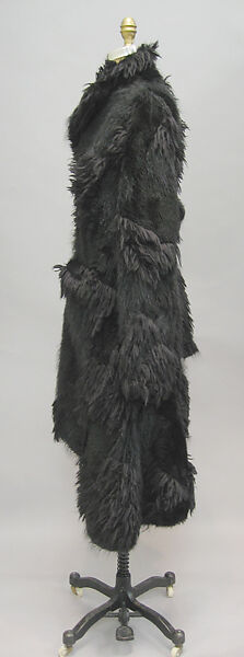 Coat, Comme des Garçons (Japanese, founded 1969), faux fur, wool, Japanese