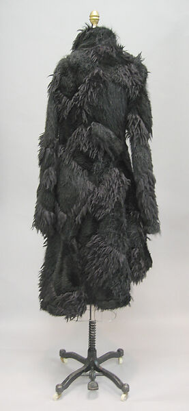 Coat, Comme des Garçons (Japanese, founded 1969), faux fur, wool, Japanese