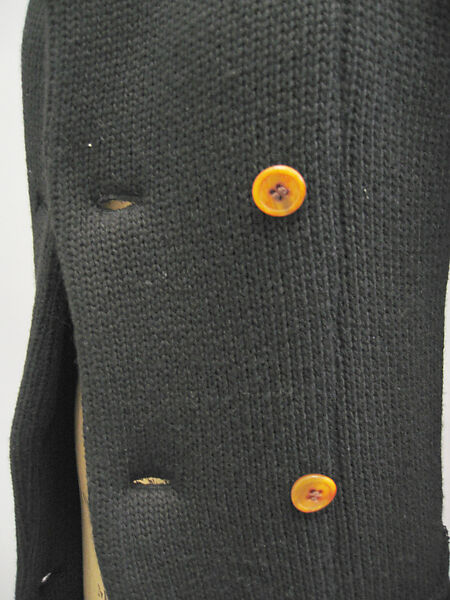 Coat, Comme des Garçons (Japanese, founded 1969), wool, cotton, synthetic fiber, plastic, Japanese