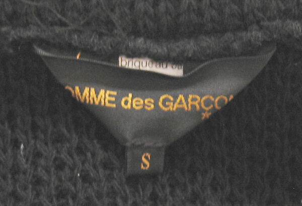 Coat, Comme des Garçons (Japanese, founded 1969), wool, cotton, synthetic fiber, plastic, Japanese