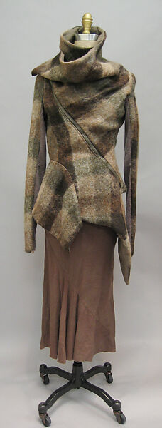 Ensemble, Rick Owens (American, born 1961), wool, synthetic fiber, cotton, American 