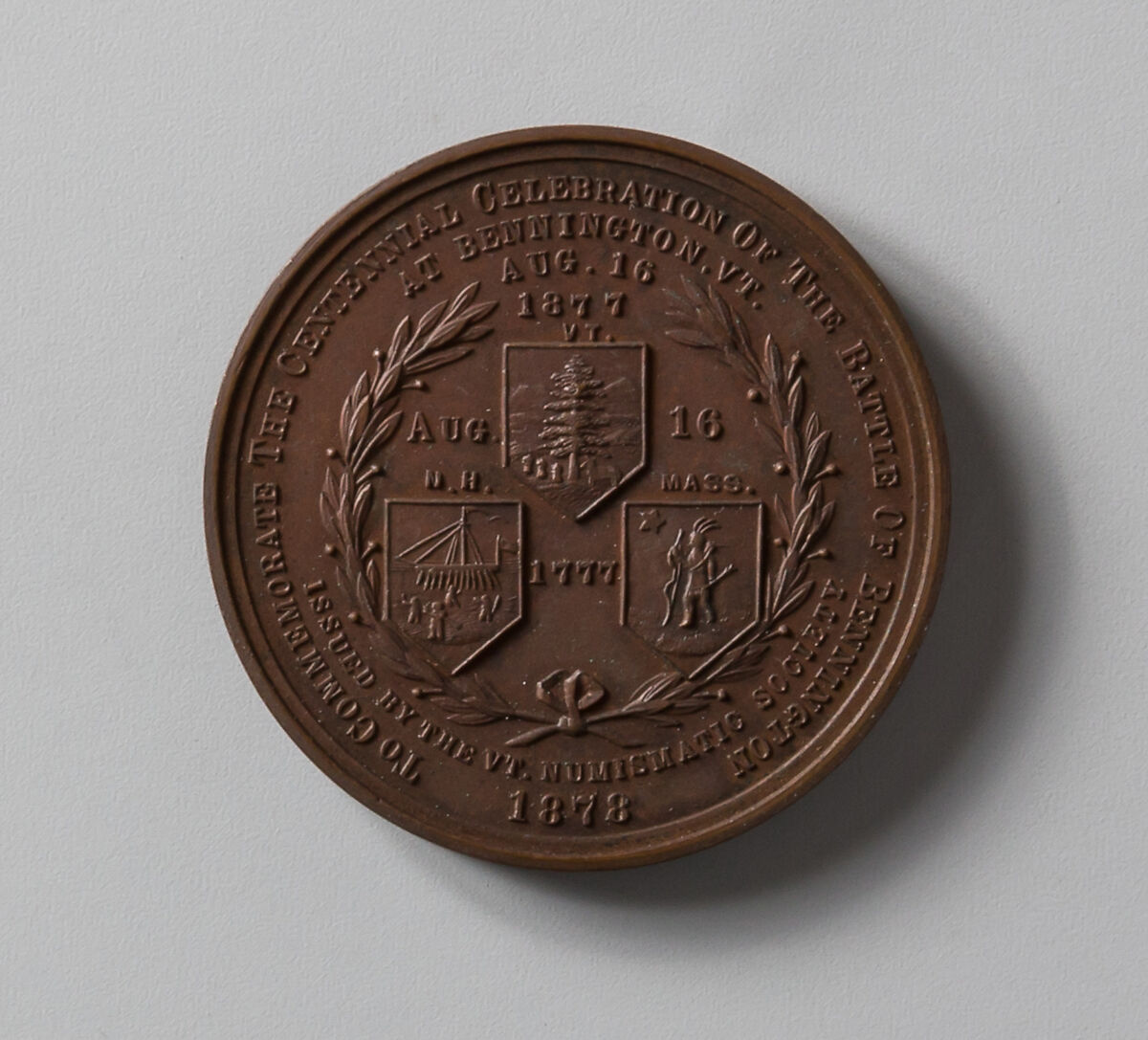 General Stark and the Battle of Bennington, George Hampden Lovett (1824–1894), Bronze, American