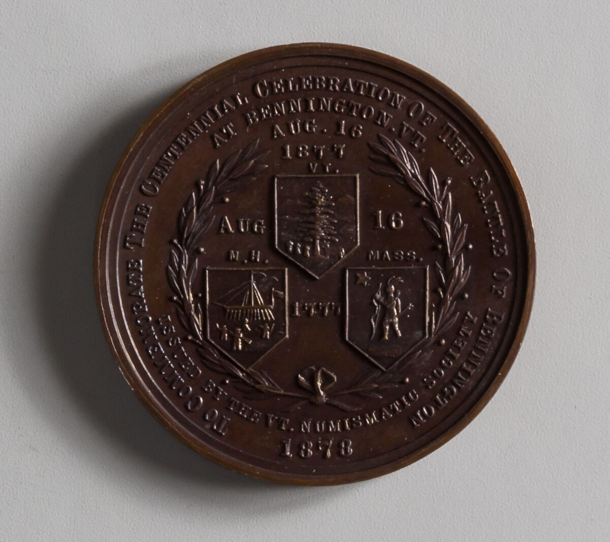 Centennial of the Battle of Bennington, George Hampden Lovett (1824–1894), Bronze, American