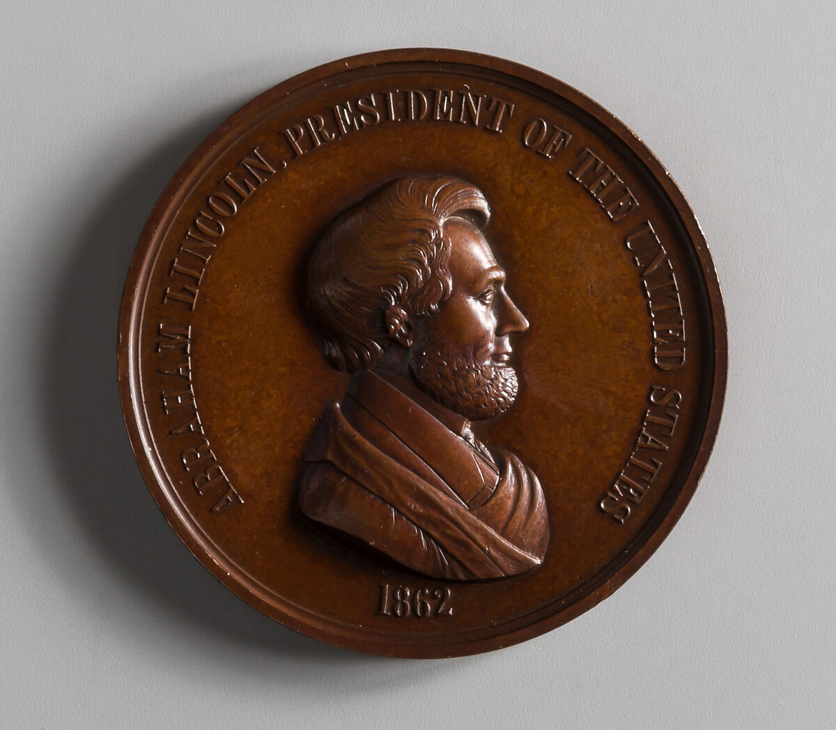 President Lincoln's Inauguration Medal, Salathiel Ellis (1803–1879), Bronze, American 