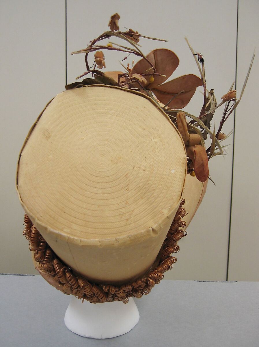 Poke bonnet, paper, silk, American or European