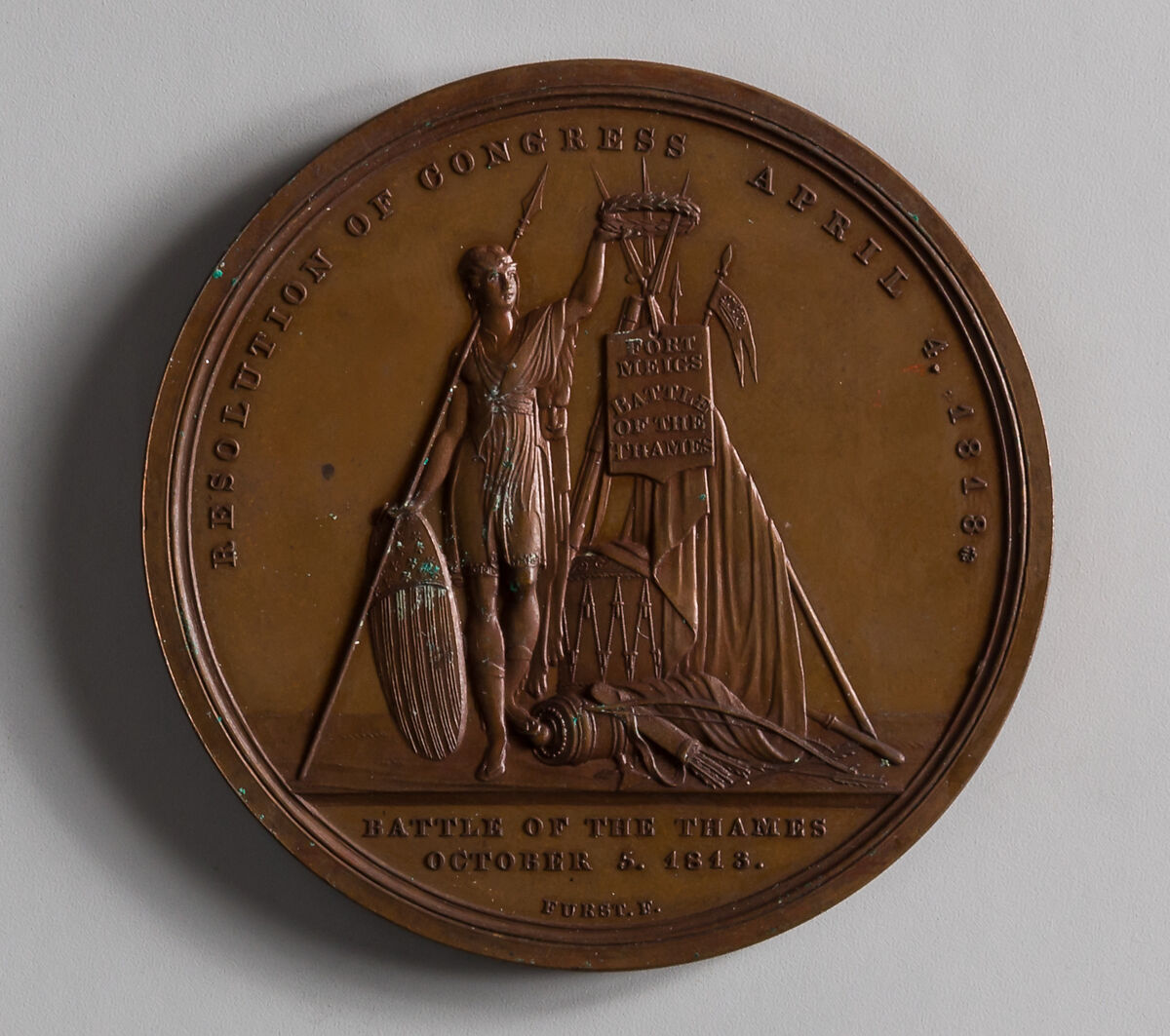 Major General William H. Harrison, Moritz Fürst (born 1782, active United States, 1807–ca. 1840), Bronze, American