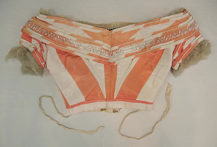 Evening dress, silk (probably), glass, British