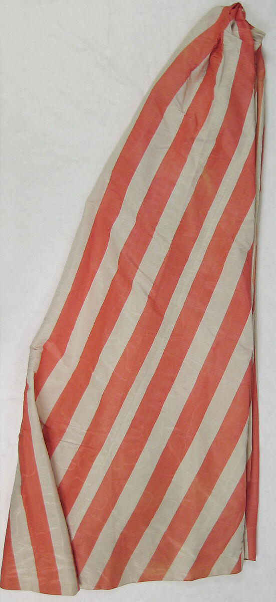 Evening dress, silk (probably), glass, British