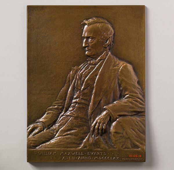 William Maxwell Evarts, Victor David Brenner (American, born Šiauliai, Lithuania (Shavli, Russian Empire) 1871–1924 New York), Bronze, American 