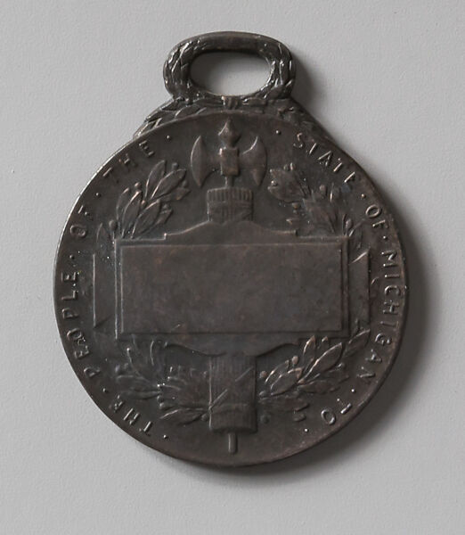 Given by the State of Michigan to the Volunteers in the War with Spain and the Philippine Campaign, 1898–1900, Victor David Brenner (American, born Šiauliai, Lithuania (Shavli, Russian Empire) 1871–1924 New York), Copper and silver, American 