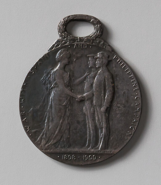 Given by the State of Michigan to the Volunteers in the War with Spain and the Philippine Campaign, Victor David Brenner (American, born Šiauliai, Lithuania (Shavli, Russian Empire) 1871–1924 New York), Copper and silver, American 
