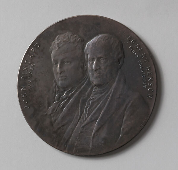 Centenary of the New York Historical Society, Victor David Brenner (American, born Šiauliai, Lithuania (Shavli, Russian Empire) 1871–1924 New York), Copper, American 