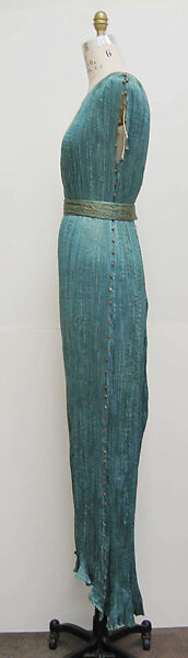 "Delphos", Fortuny (Italian, founded 1906), silk, glass, metal, Italian