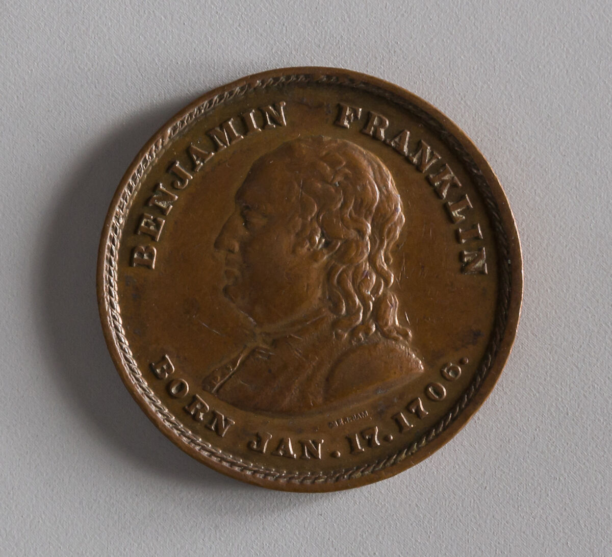 Washington and Franklin, Joseph H. Merriam, Bronze, American