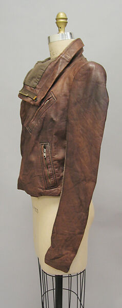 Jacket, Rick Owens (American, born 1961), leather, wool, American