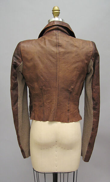 Jacket, Rick Owens (American, born 1961), leather, wool, American