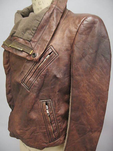 Jacket, Rick Owens (American, born 1961), leather, wool, American