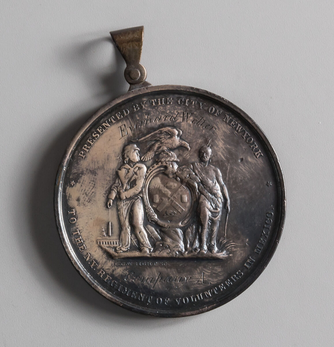 Prescribed by the New York City to the Mexican Volunteers, Charles Cushing Wright, Silver, American