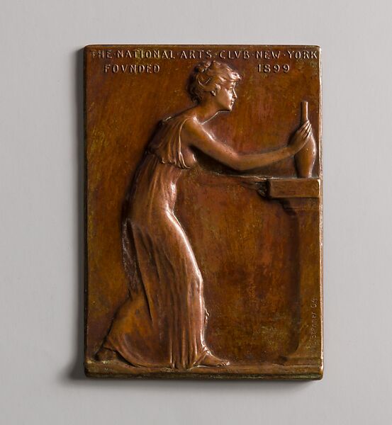 National Arts Club, New York, Victor David Brenner (American, born Šiauliai, Lithuania (Shavli, Russian Empire) 1871–1924 New York), Bronze, American 