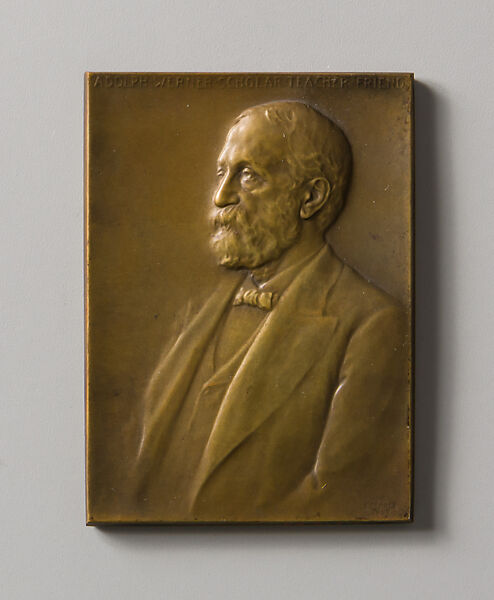 Professor Adolph Werner, Victor David Brenner (American, born Šiauliai, Lithuania (Shavli, Russian Empire) 1871–1924 New York), Bronze, American 