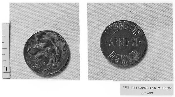 Jubilee of the American Numismatic Society, Victor David Brenner (American, born Šiauliai, Lithuania (Shavli, Russian Empire) 1871–1924 New York), Bronze, American