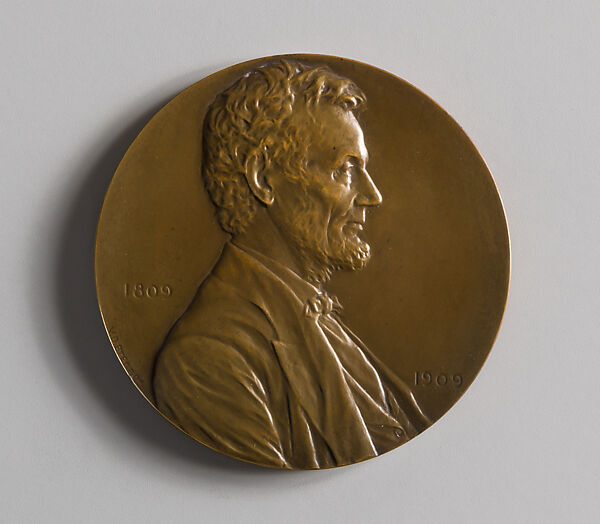 Abraham Lincoln, Victor David Brenner (American, born Šiauliai, Lithuania (Shavli, Russian Empire) 1871–1924 New York), Bronze, American