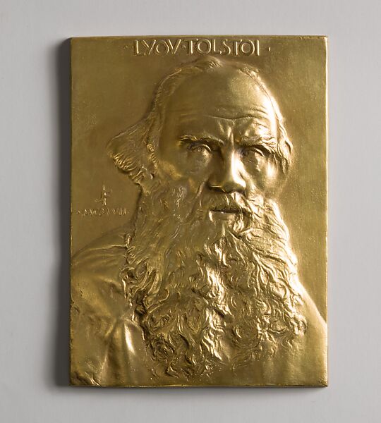 Count Lyov (Leo) Tolstoi, John Flanagan (American, Newark, New Jersey 1865–1952 New York), Copper and gold leaf, American