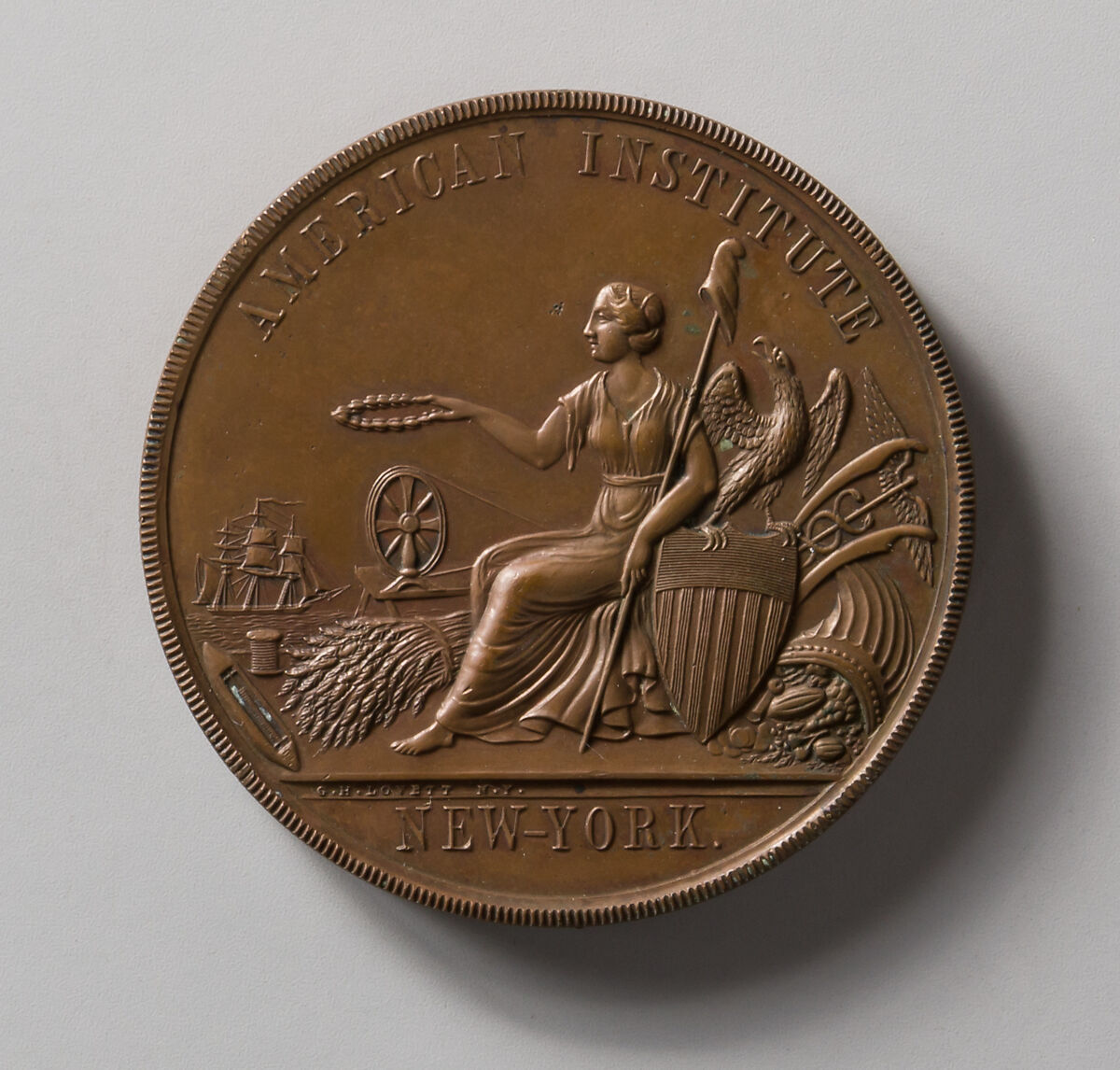 Award of Merit to the Hammond Typewriter Co., George Hampden Lovett (1824–1894), Bronze, American 